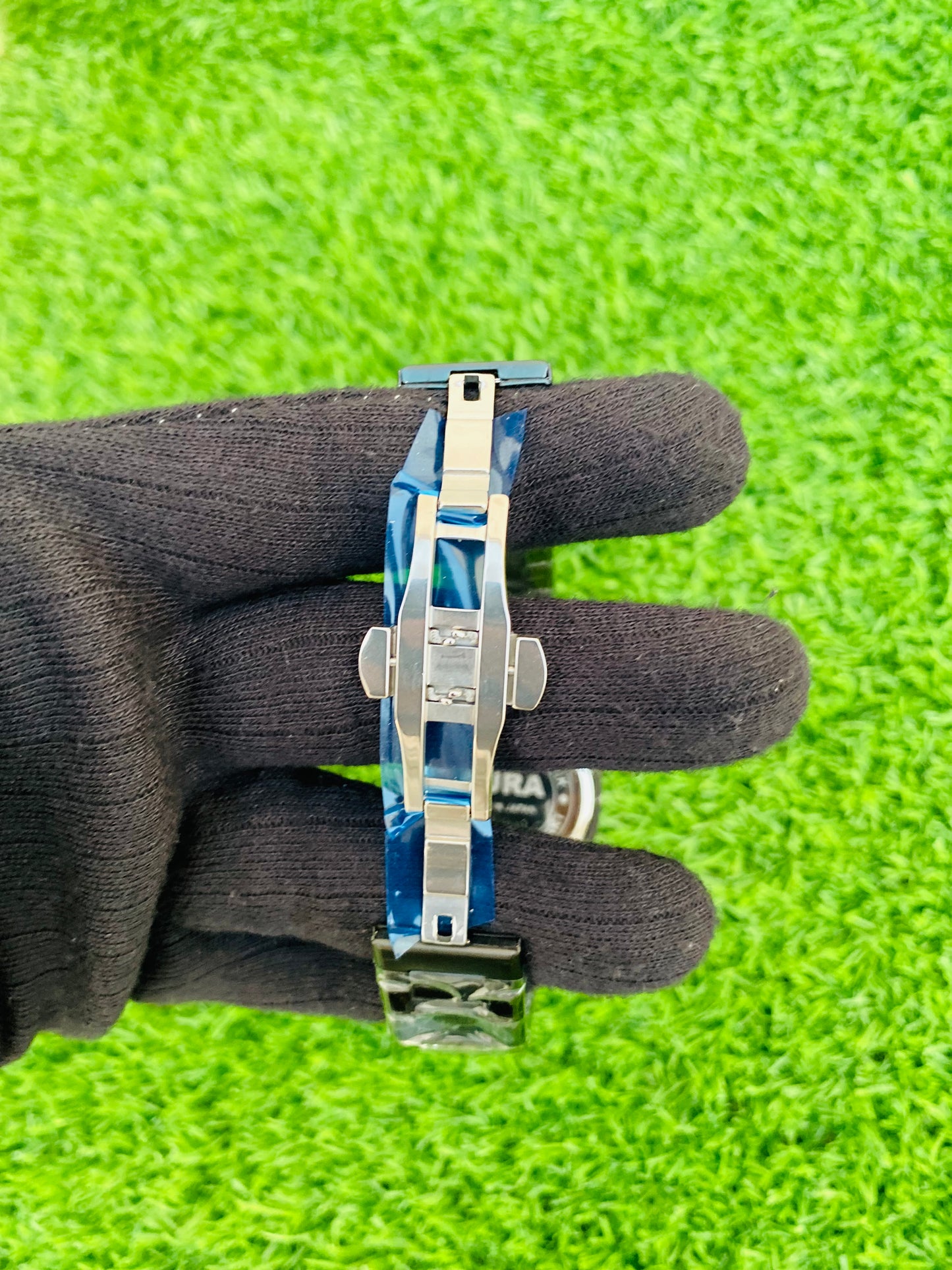 Elegant Black Aura Watch with Arabic Dial -Stainless Steel