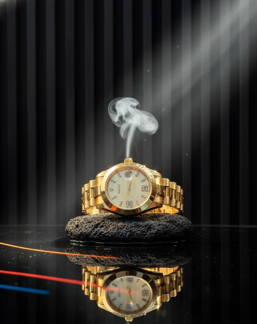 RLX Golden Watch with Golden RLX Logo Bracelet – Premium Stainless Steel Timepiece