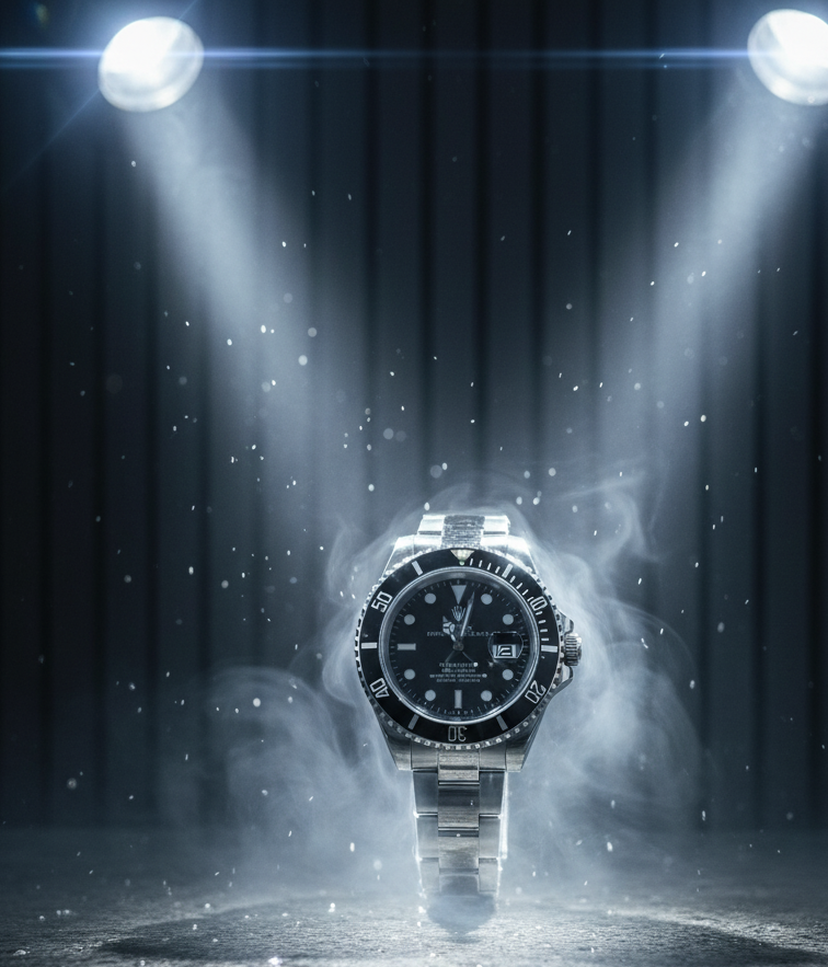 RLX Submariner Black Dial with Silver Stainless Steel Strap – Classic Luxury Dive Watch