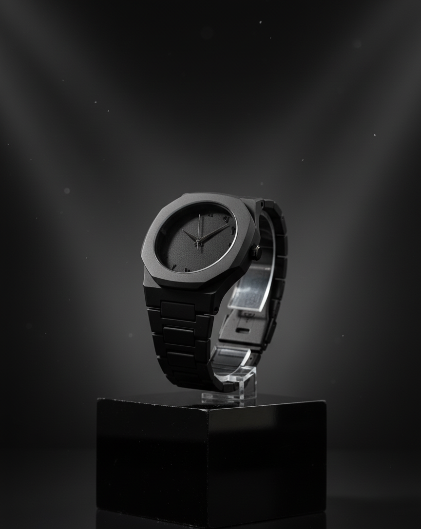 Black Arabic Aura Fiber Watch – Stylish Lightweight Timepiece