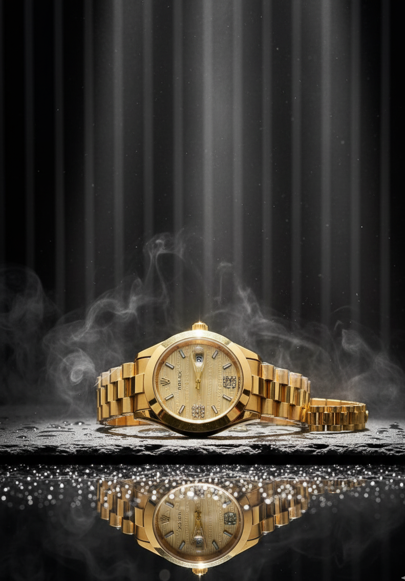 RLX Golden Watch with Golden RLX Logo Bracelet – Premium Stainless Steel Timepiece