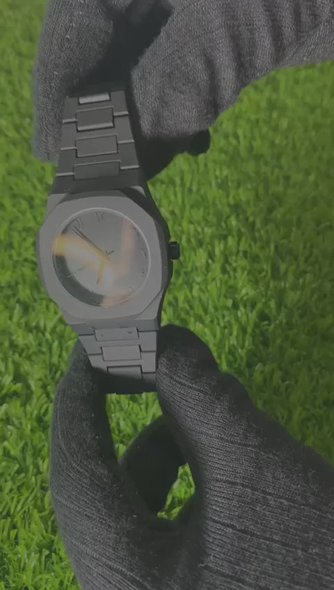 Black Arabic Aura Fiber Watch – Stylish Lightweight Timepiece